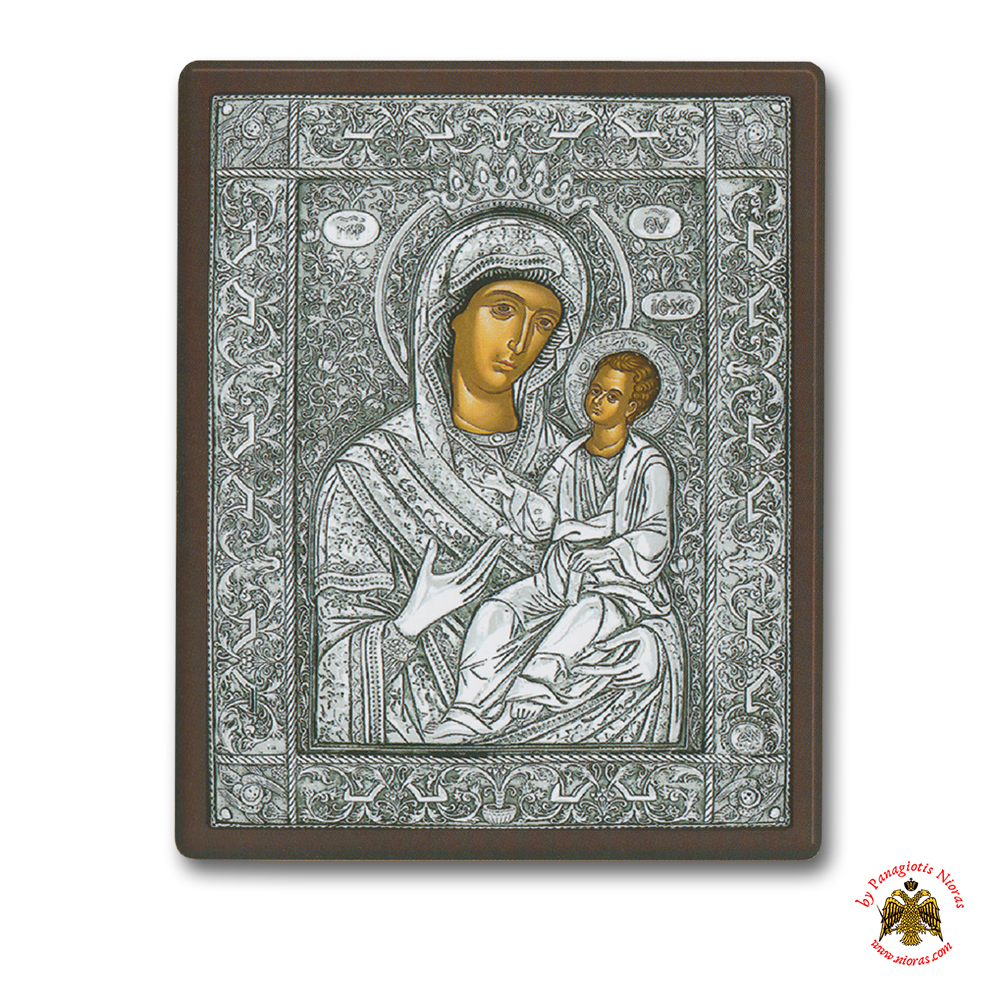 Holy Virgin Mary Theotokos Panagia Hodegetria Silver Holy Icon