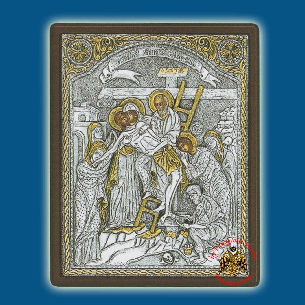 Descent From The Cross Silver Holy Icon