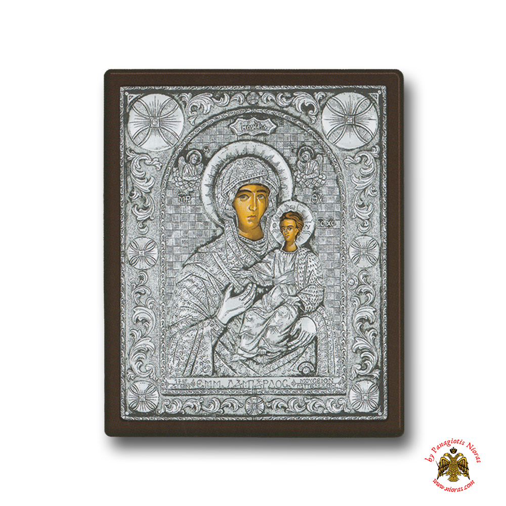 Holy Virgin Mary Theotokos Panagia Hodegetria Silver Holy Icon