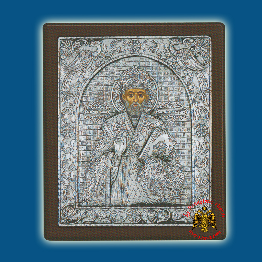 Saint Nicholas Silver Holy Icon