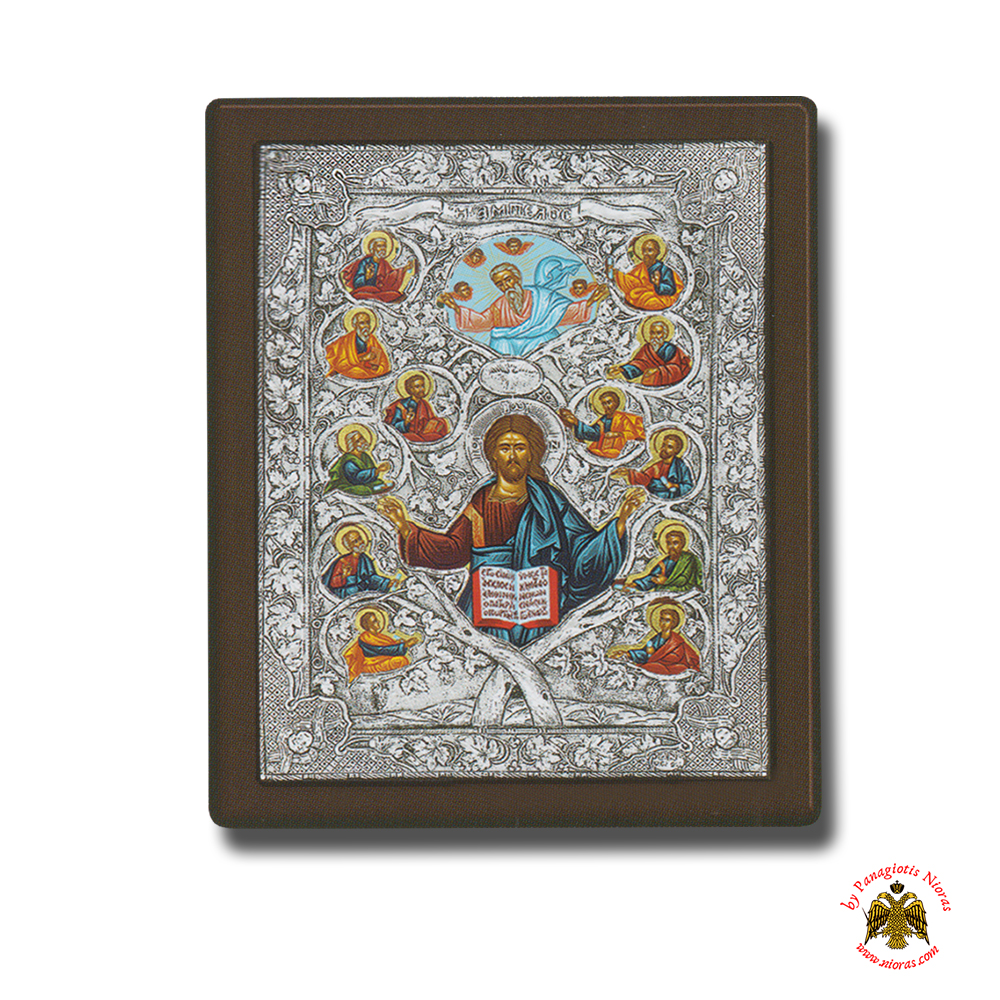 Christ Ambelos Hagiography Silver Holy Icon A