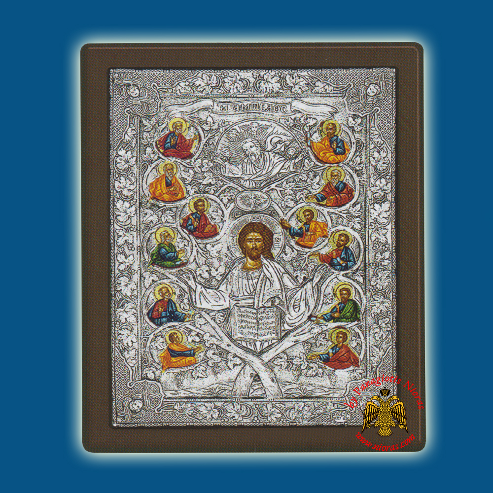 Christ Ambelos Hagiography Silver Holy Icon B