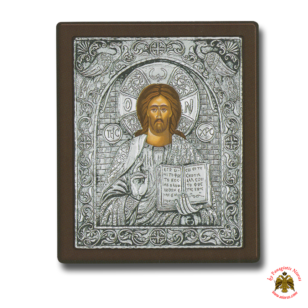 Christ Eulogon Silver Holy Icon