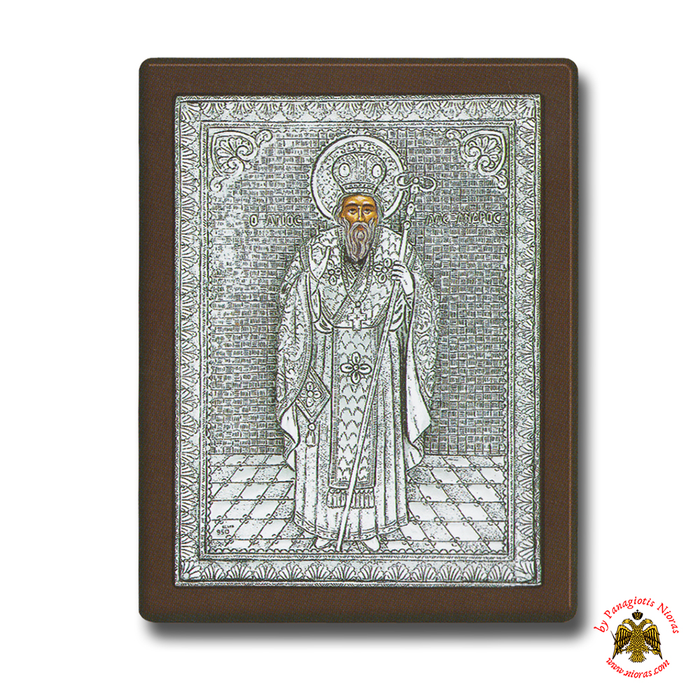 Saint Alexander Silver Holy Icon