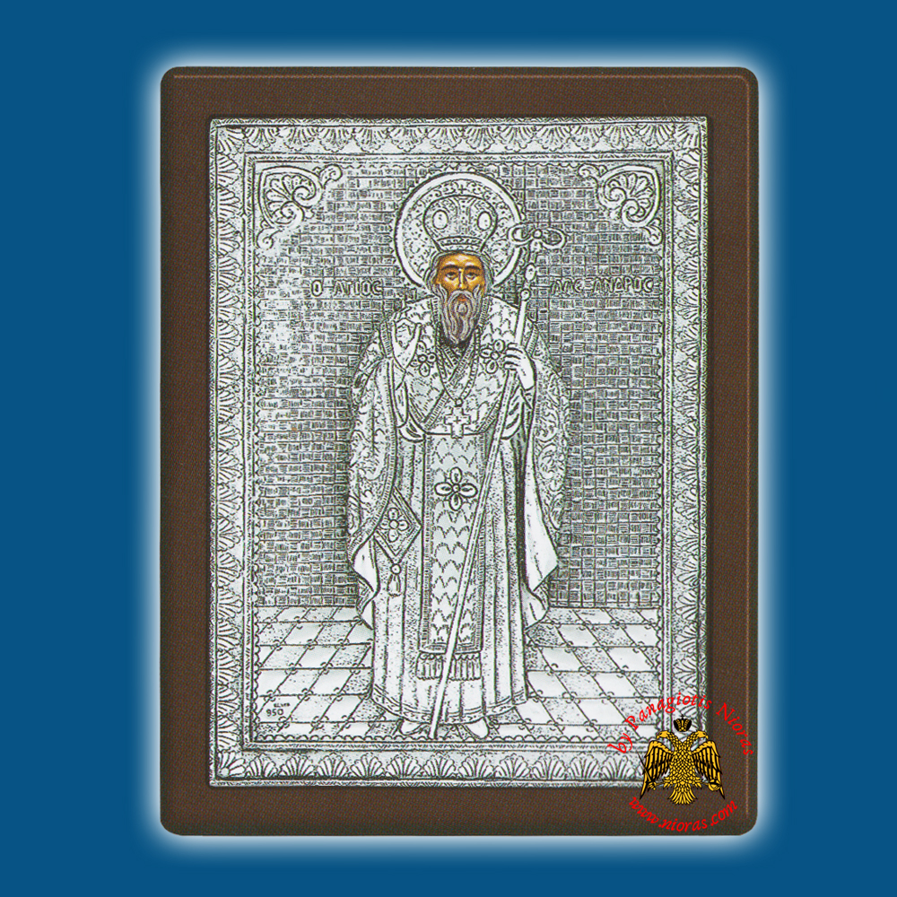 Saint Alexander Silver Holy Icon