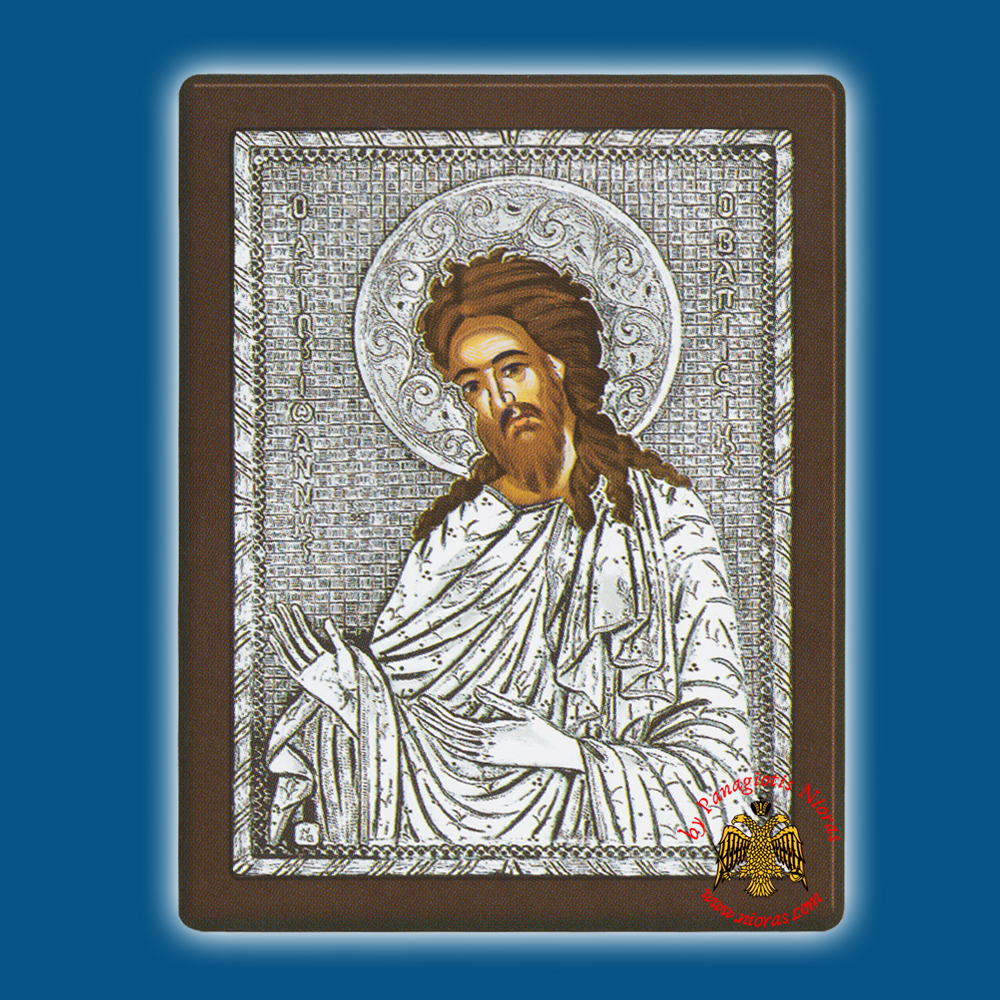 Saint John the Baptist Silver Holy Icon