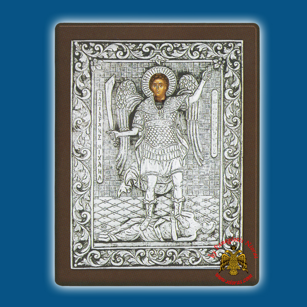 Saint Michael Panormitis Silver Holy Icon