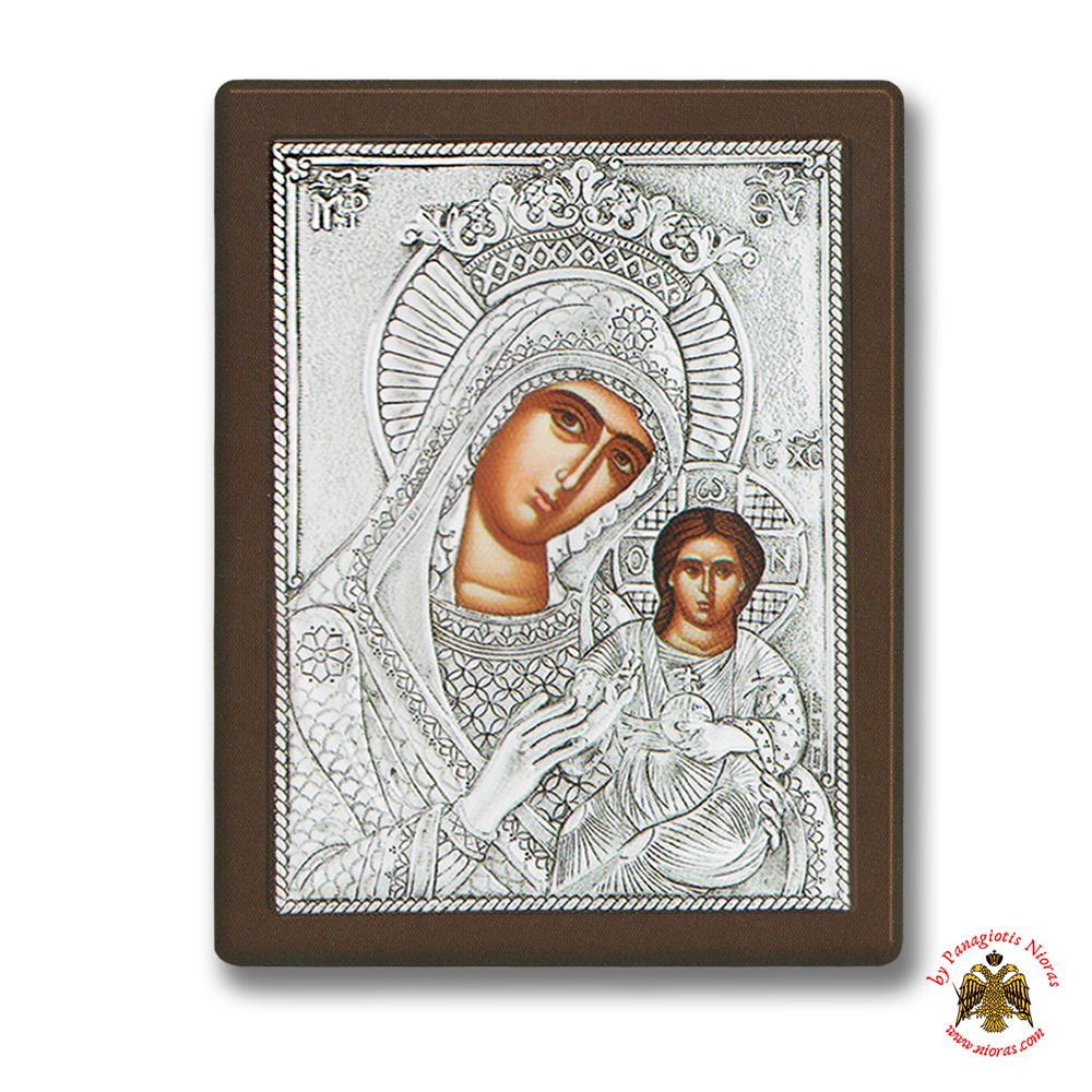 Holy Virgin Mary Theotokos Panagia Anagennisis Silver Holy Icon