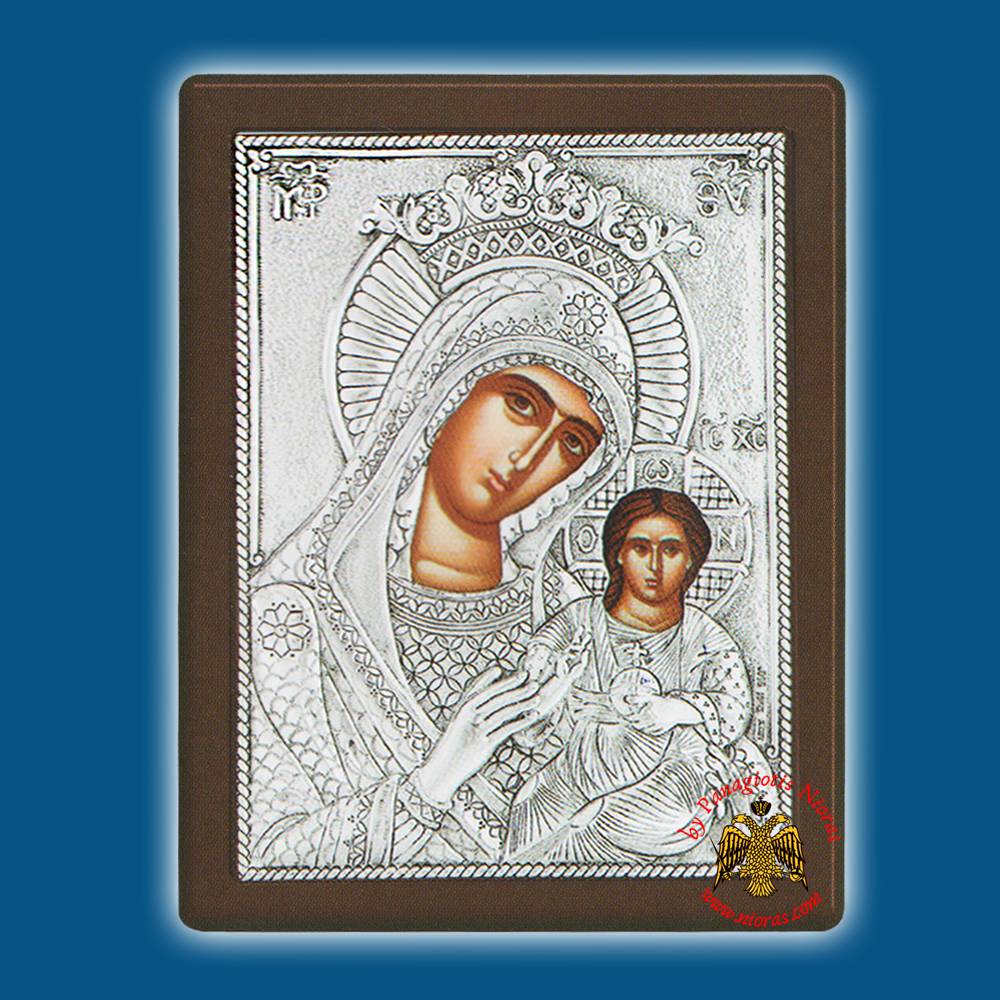 Holy Virgin Mary Theotokos Panagia Anagennisis Silver Holy Icon