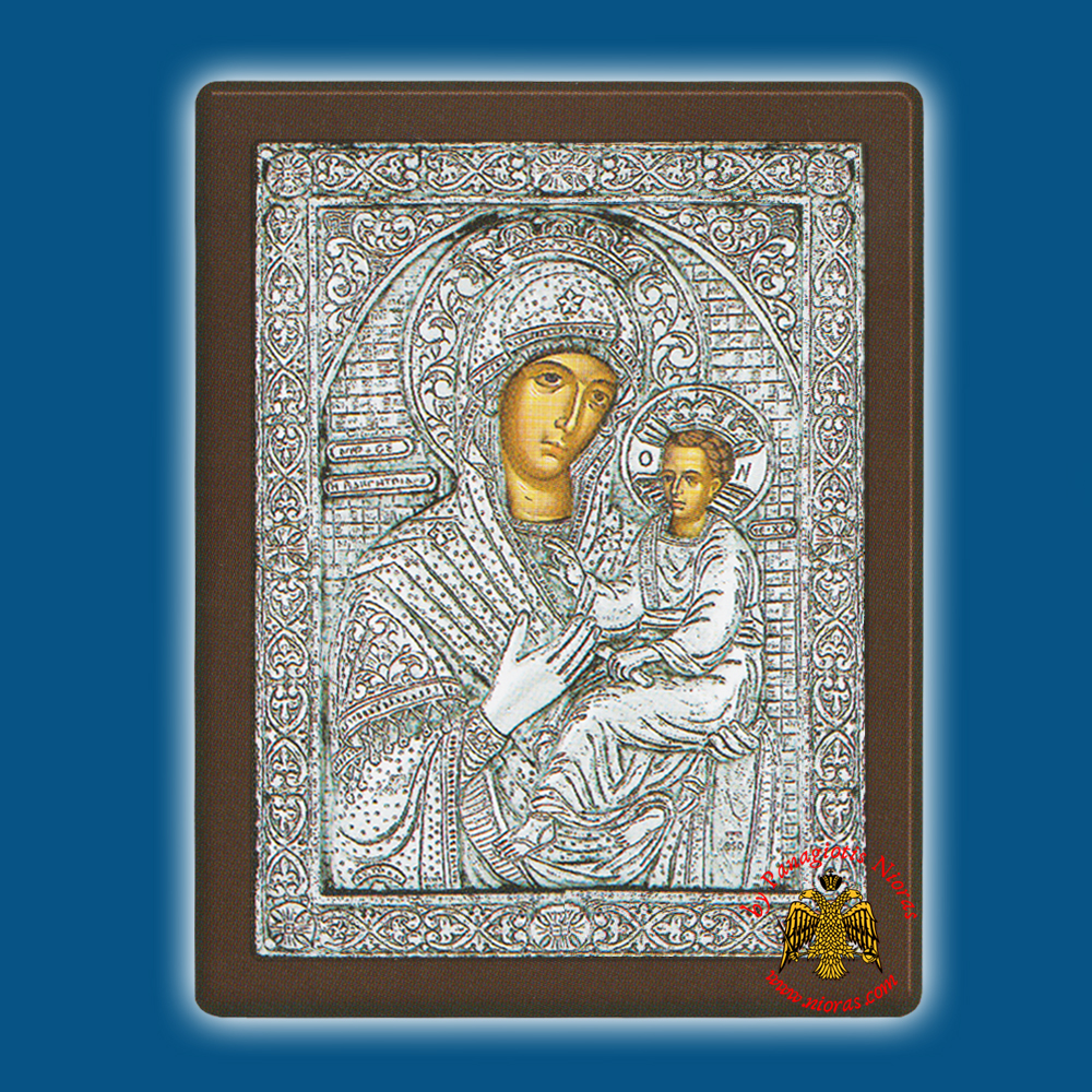 Holy Virgin Mary Theotokos Panagia Hodegetria Silver Holy Icon