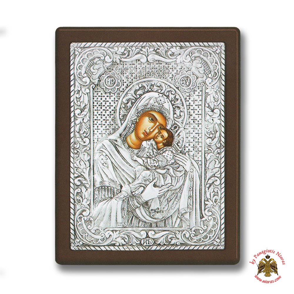 Holy Virgin Mary Theotokos Panagia Vrefokratousa Silver Holy Icon