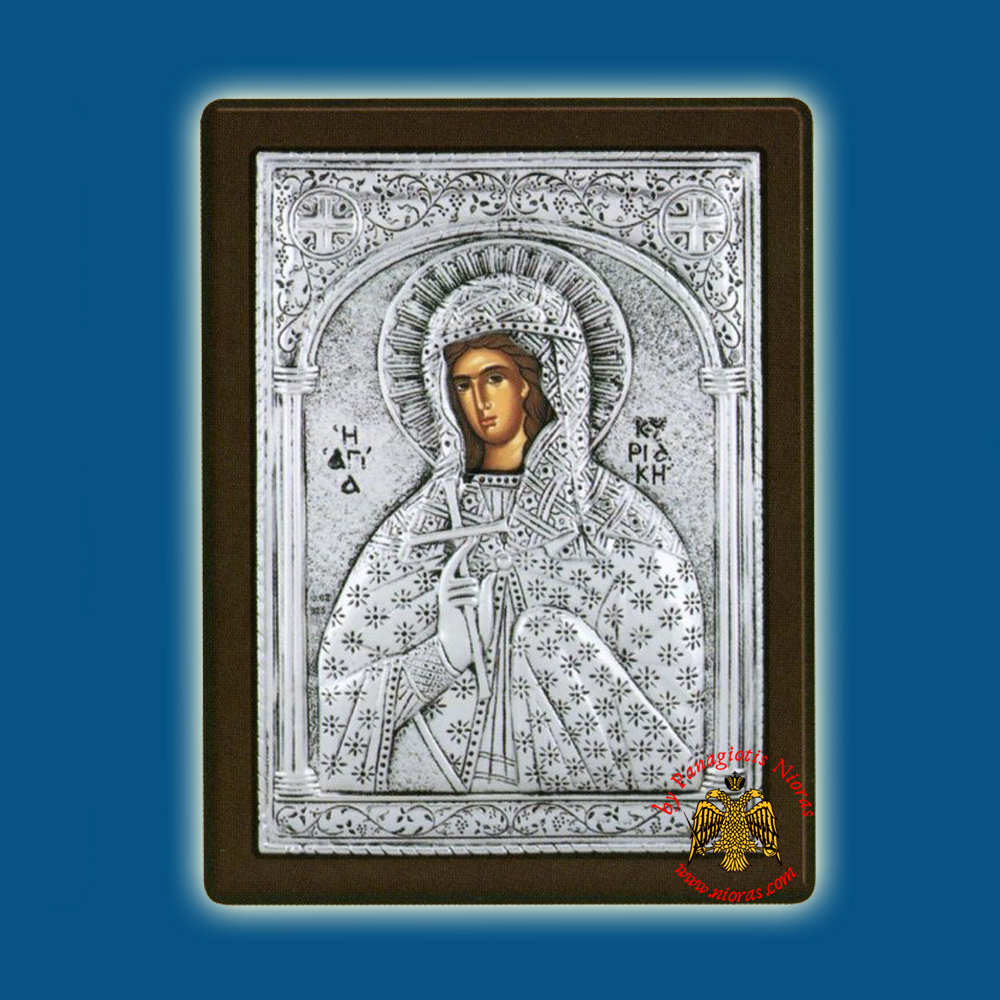 Saint Cyriaca Silver Holy Icon