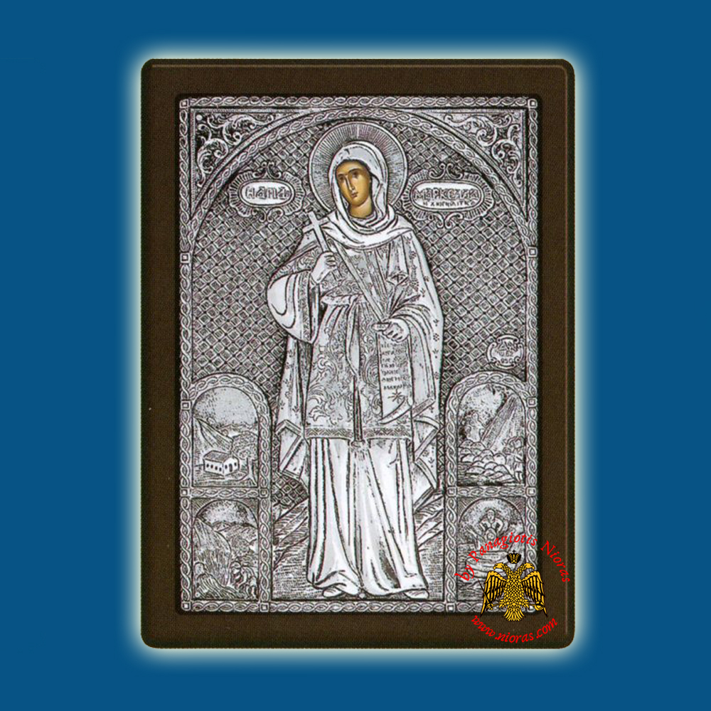 Saint Markella Silver Holy Icon