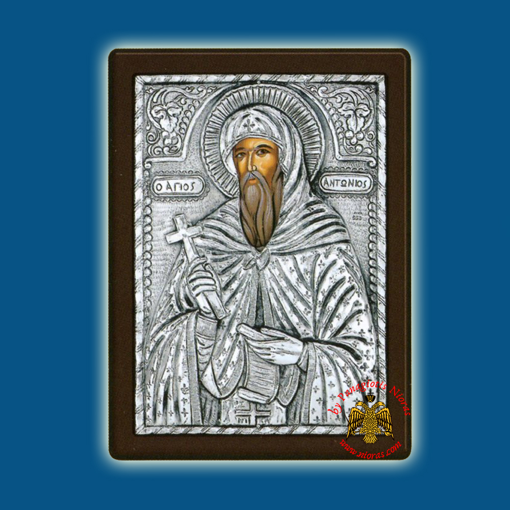 Saint Anthony the Great Silver Holy Icon