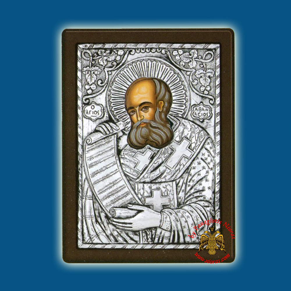 Saint Athanasios the Great Silver Icon