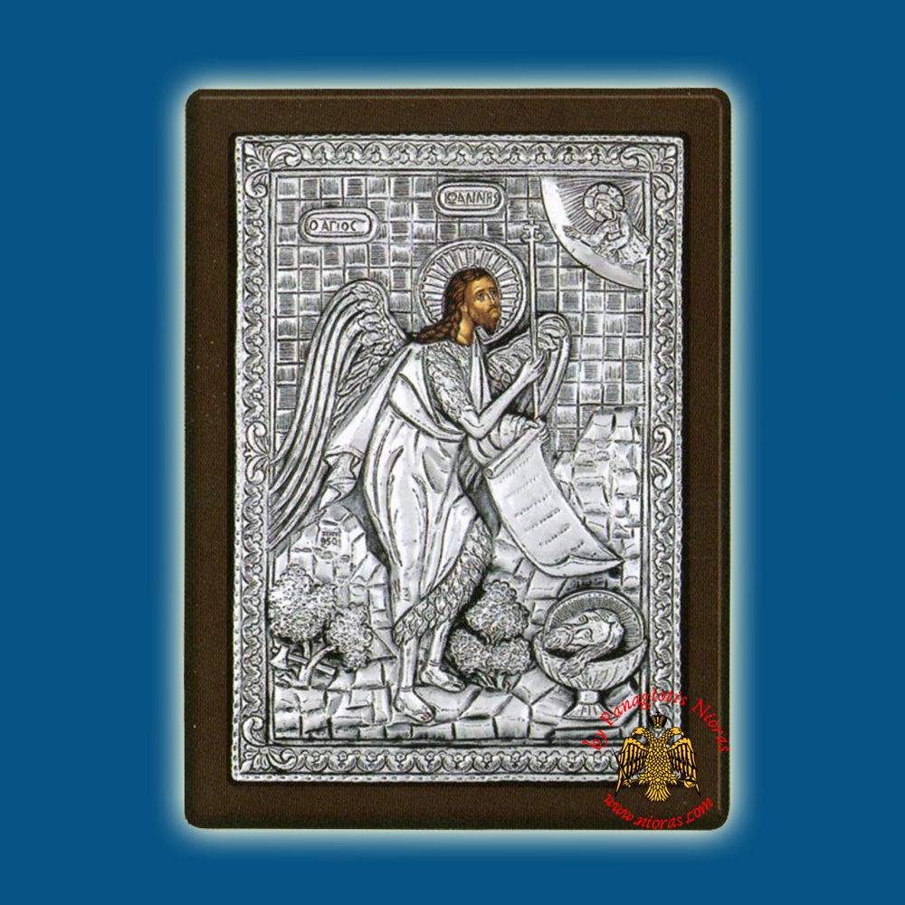 Saint John the Baptist Silver Holy Icon
