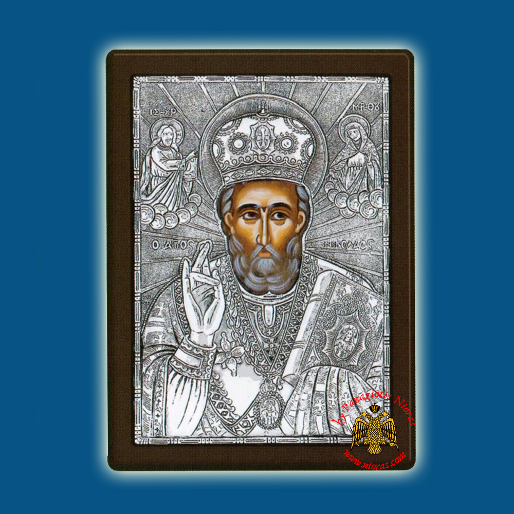 Saint Nicholas Silver Holy Icon