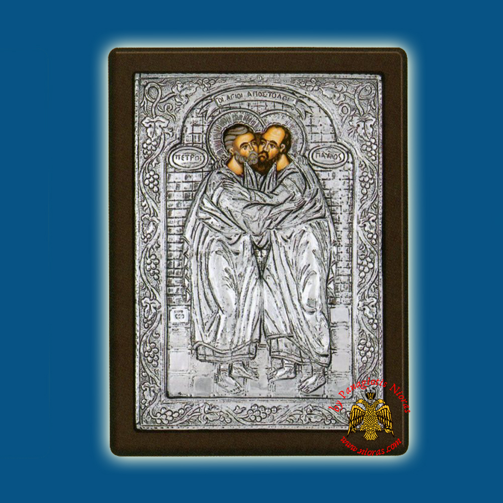 Saints Peter and Paul the Apostles Silver Holy Icon