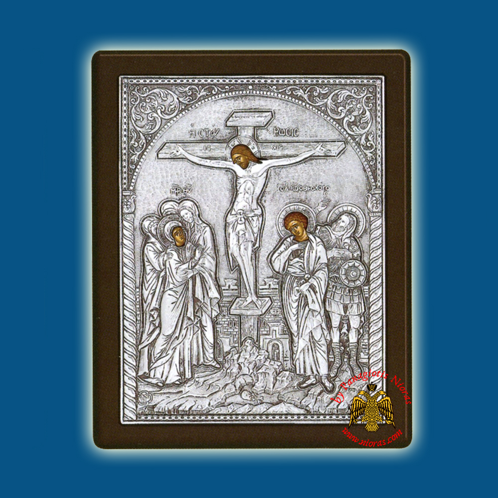 The Crucifixion Of Christ Silver Holy Icon