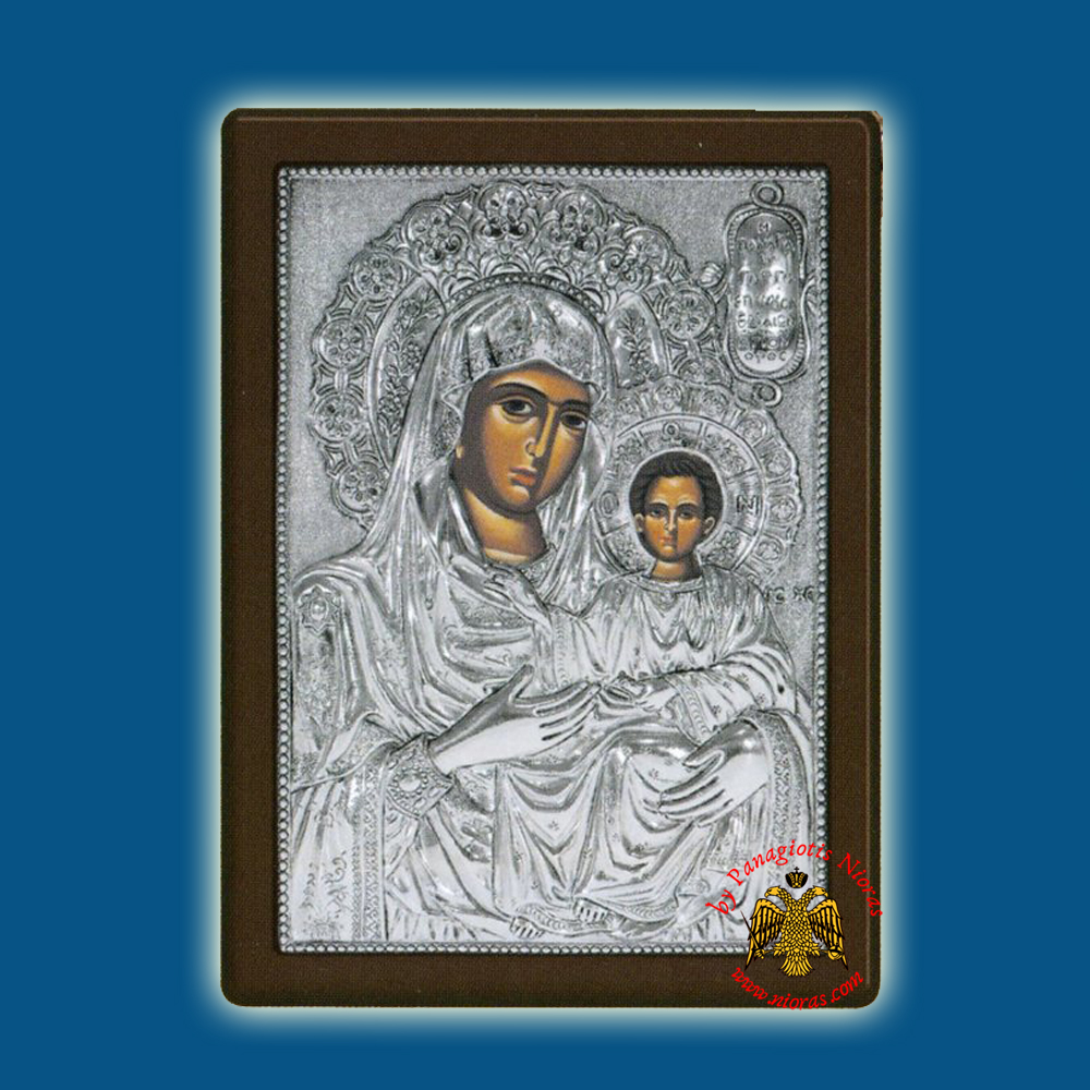 Holy Virgin Mary Theotokos Gorgoepikoos Silver Holy Icon