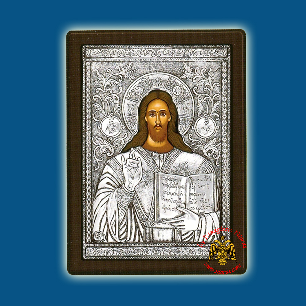 Christ Blessing Silver Holy Icon