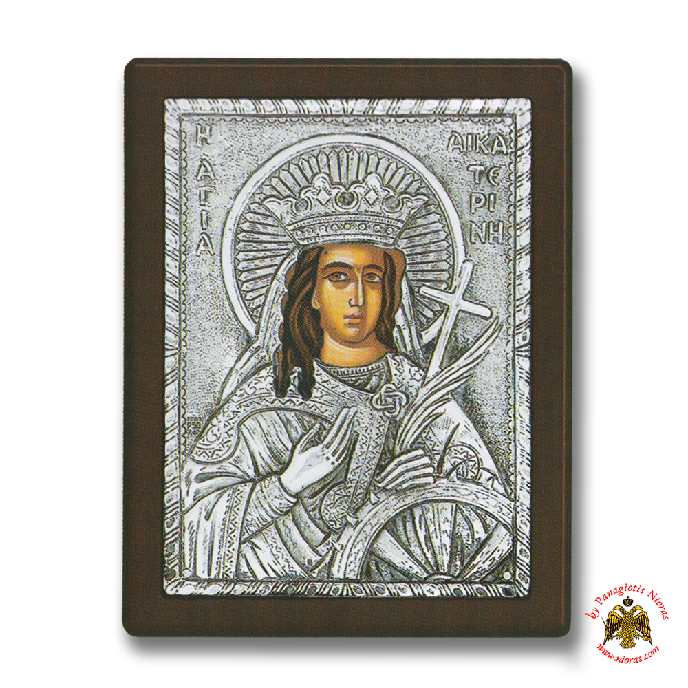 Saint Catherine Silver Holy Icon