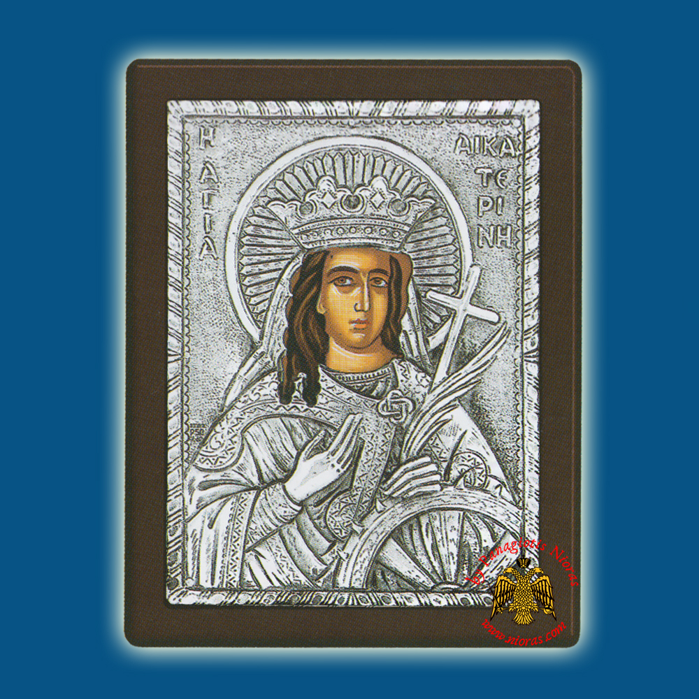 Saint Catherine Silver Holy Icon
