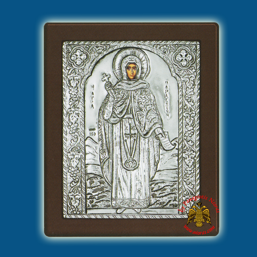 Saint Paraskevi Silver Holy Icon