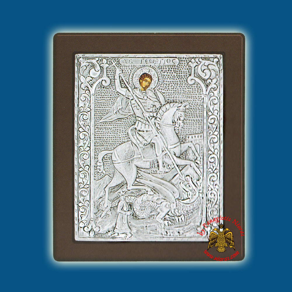 Saint George Silver Holy Icon (New Subject)