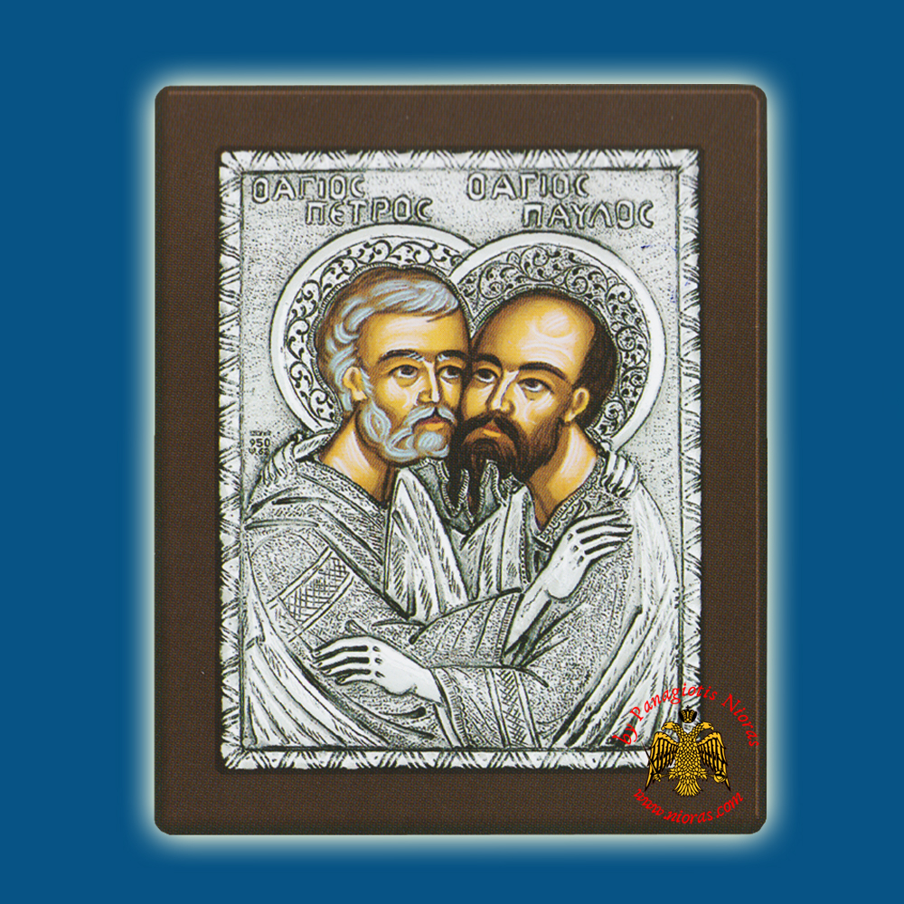Saints Peter and Paul the Apostles Silver Holy Icon