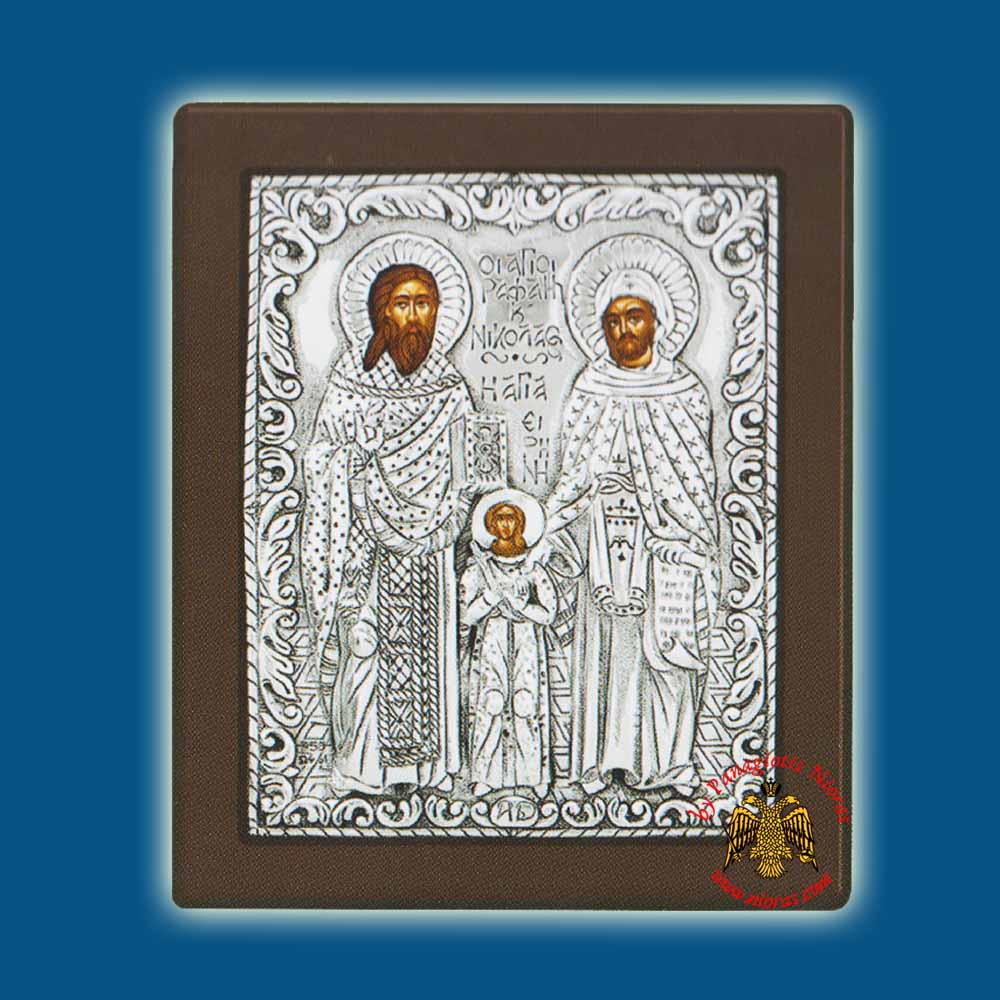 Saint Rafael Silver Holy Icon