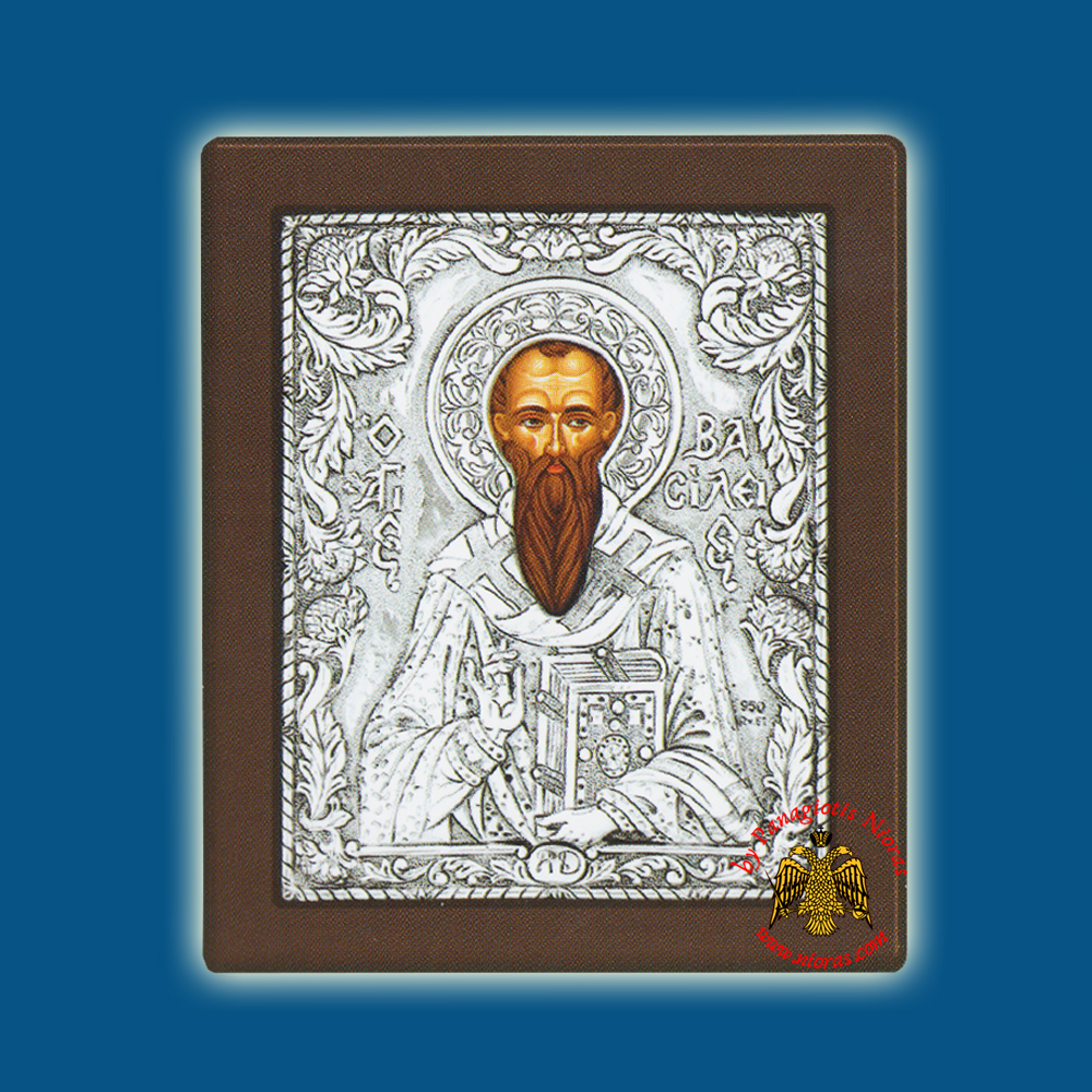 Saint Vasilios Silver Holy Icon
