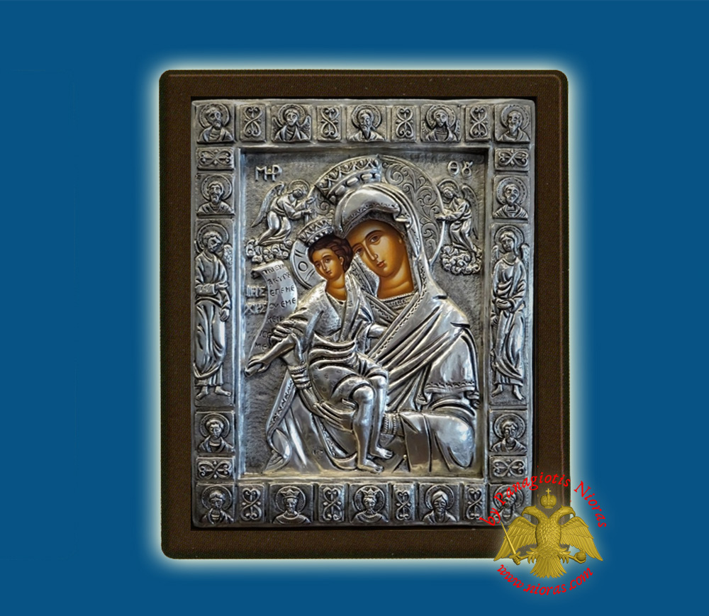 Silver Icon Holy Theotokos Panagia Axion Esti
