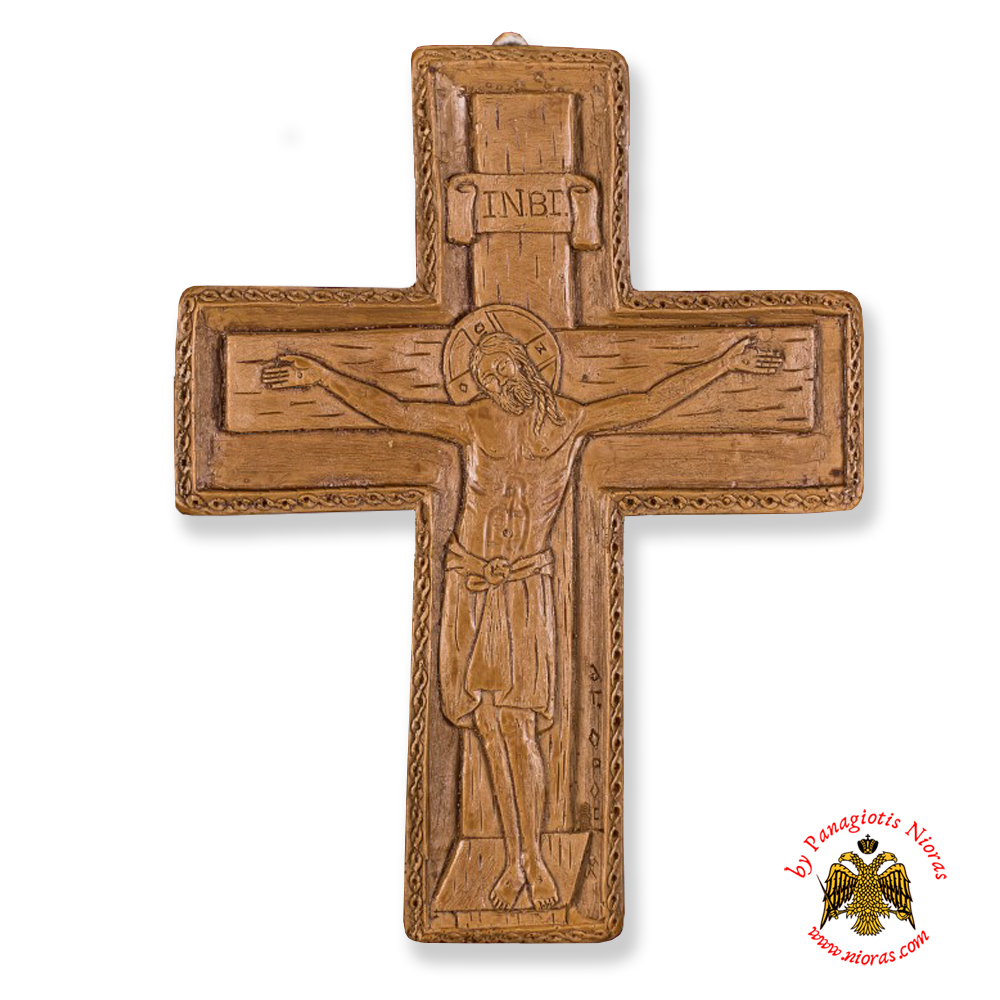 Icon From BeeWax Byzantine Cross The Crucifixtion