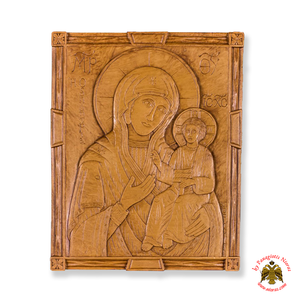 Icon From BeeWax Panagia Hodegetria