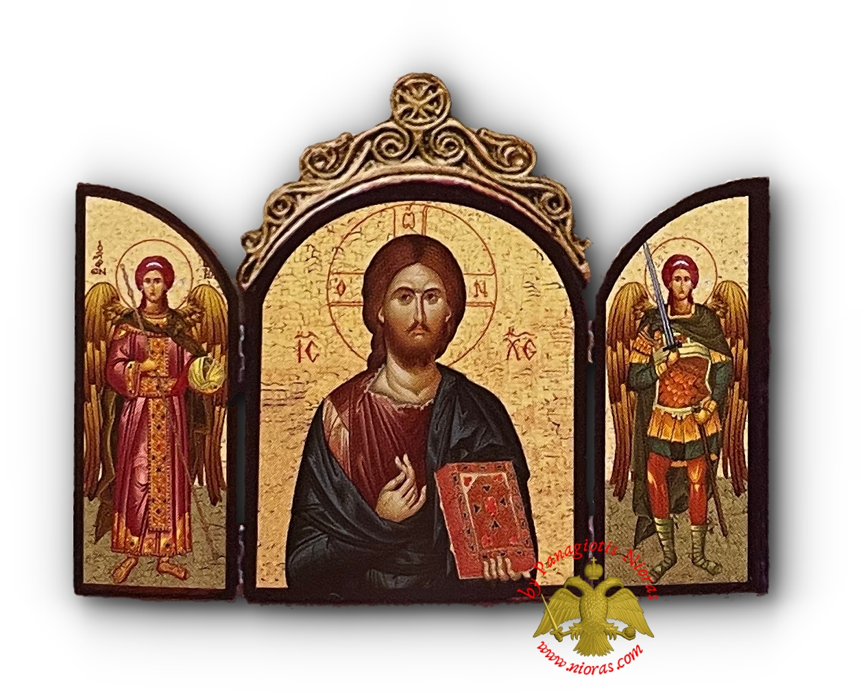 Icon Orthodox Triptych Church Style 20x25cm