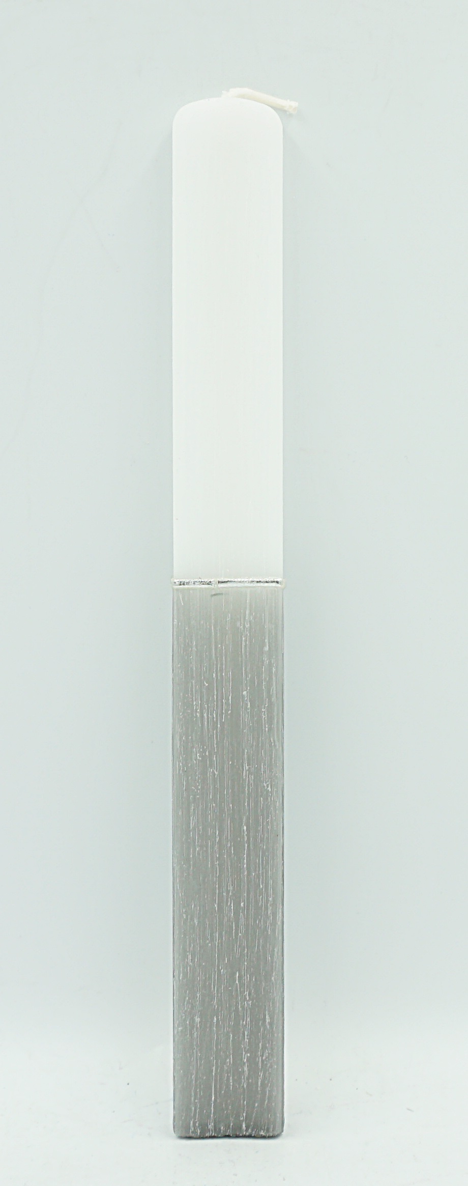 Αρωματική Πασχαλινή Λαμπάδα Πλακέ Μισή Γκρι 29cm SET OF 2