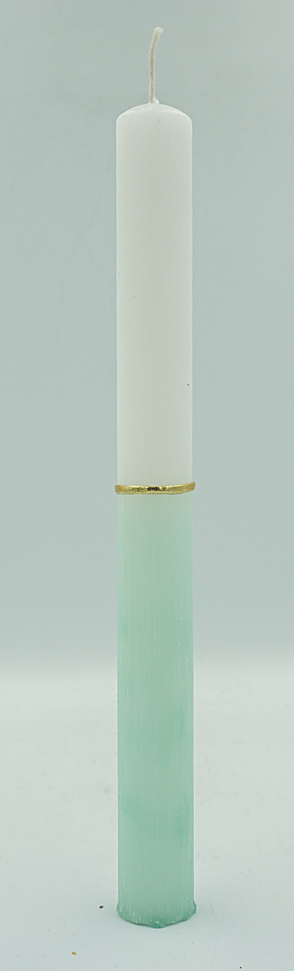 Scented Easter Candle Cylindrical Half Mint 25cm SET OF 2
