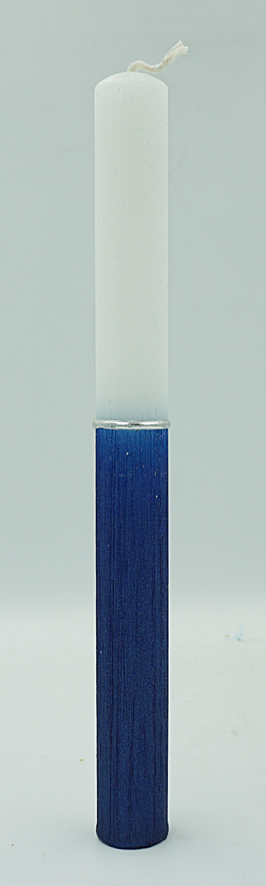 Αρωματική Πασχαλινή Λαμπάδα Κυλινδρικη Μισή Μπλε 25cm SET OF 2