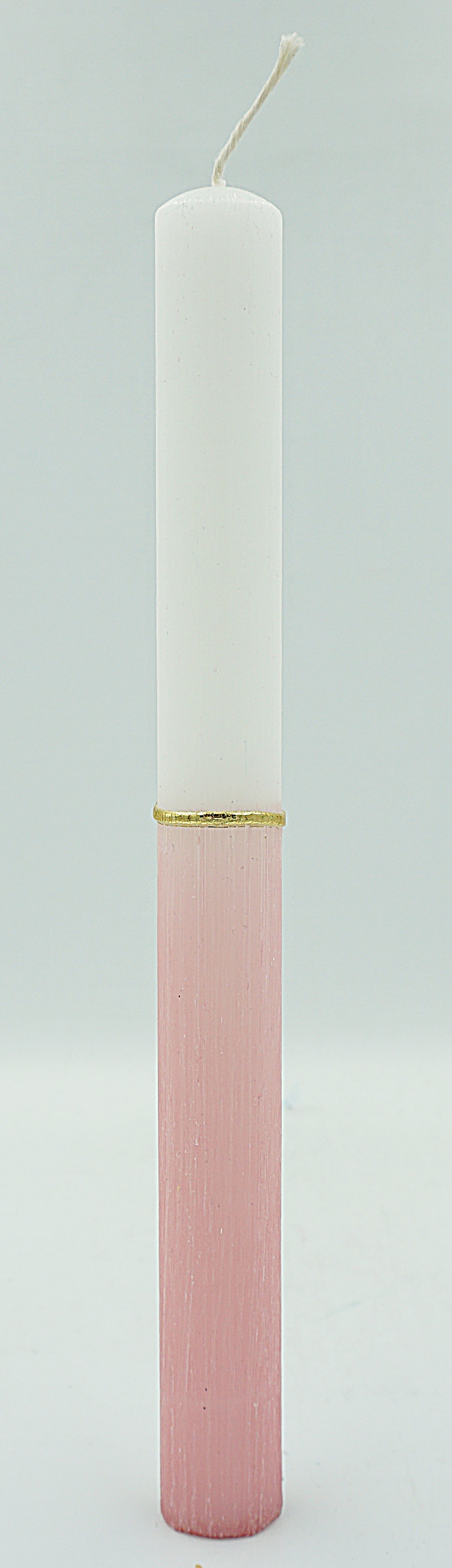 Αρωματική Πασχαλινή Λαμπάδα Κυλινδρικη Μισή Νουντ 25cm SET OF 2