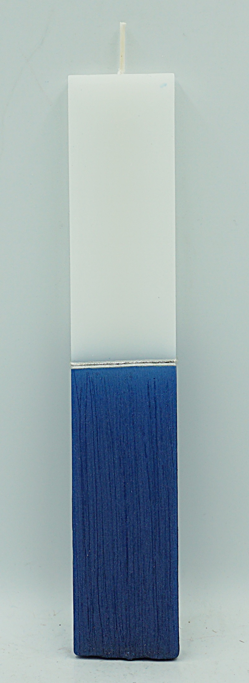 Αρωματική Πασχαλινή Λαμπάδα Πλακέ Φαρδιά Μισή Μπλε SET OF 2