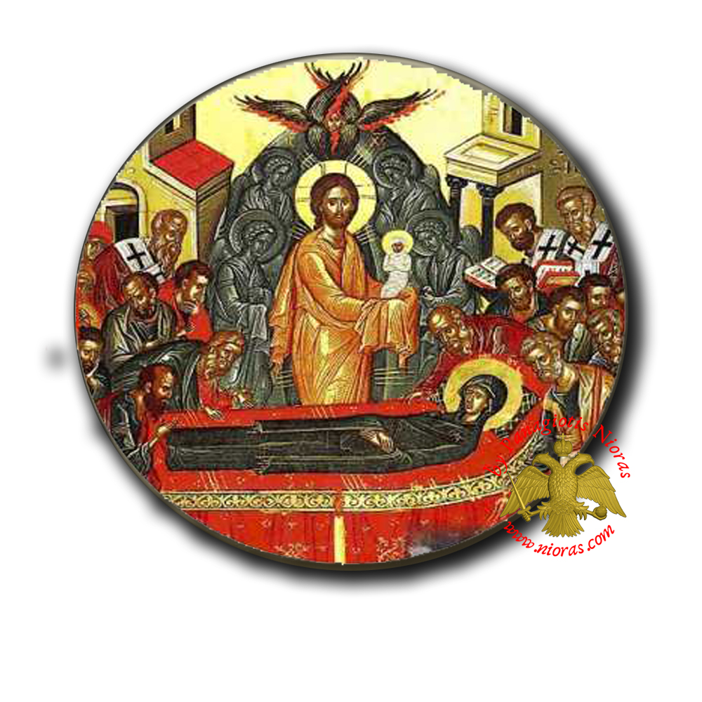 Orthodox Pin Button Icon Dormition of Theotokos 10pcs