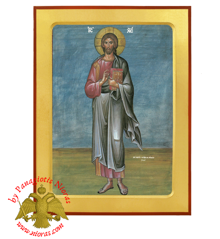 Christ Blessing Full Figure Byzantine Wooden Icon - Liondas