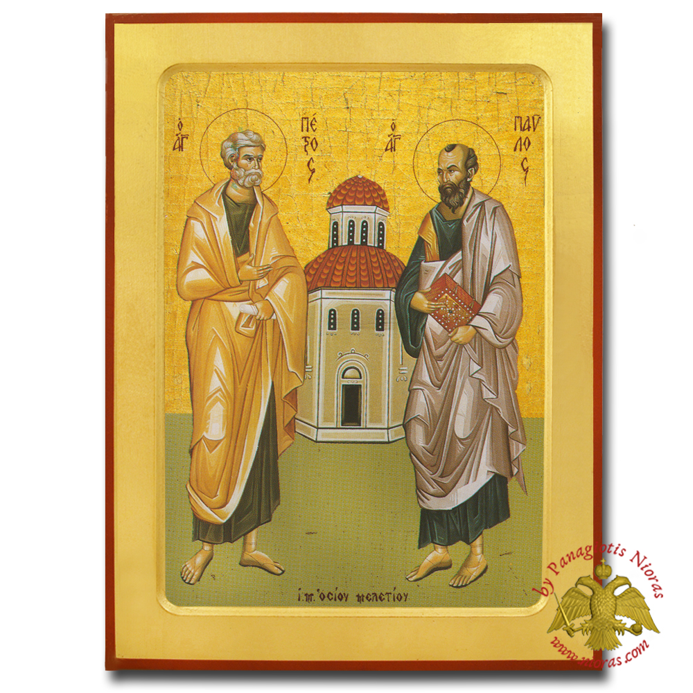 Peter and Paul the Apostles Figure with Church
