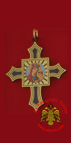 Cross Plastic With Icon in the Center 4.5x6.5cm