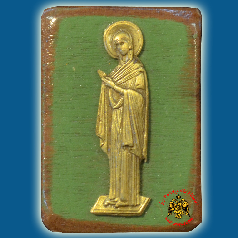 Wooden Orthodox Icon Theotokos Gerontissa Mangetic or Hanging