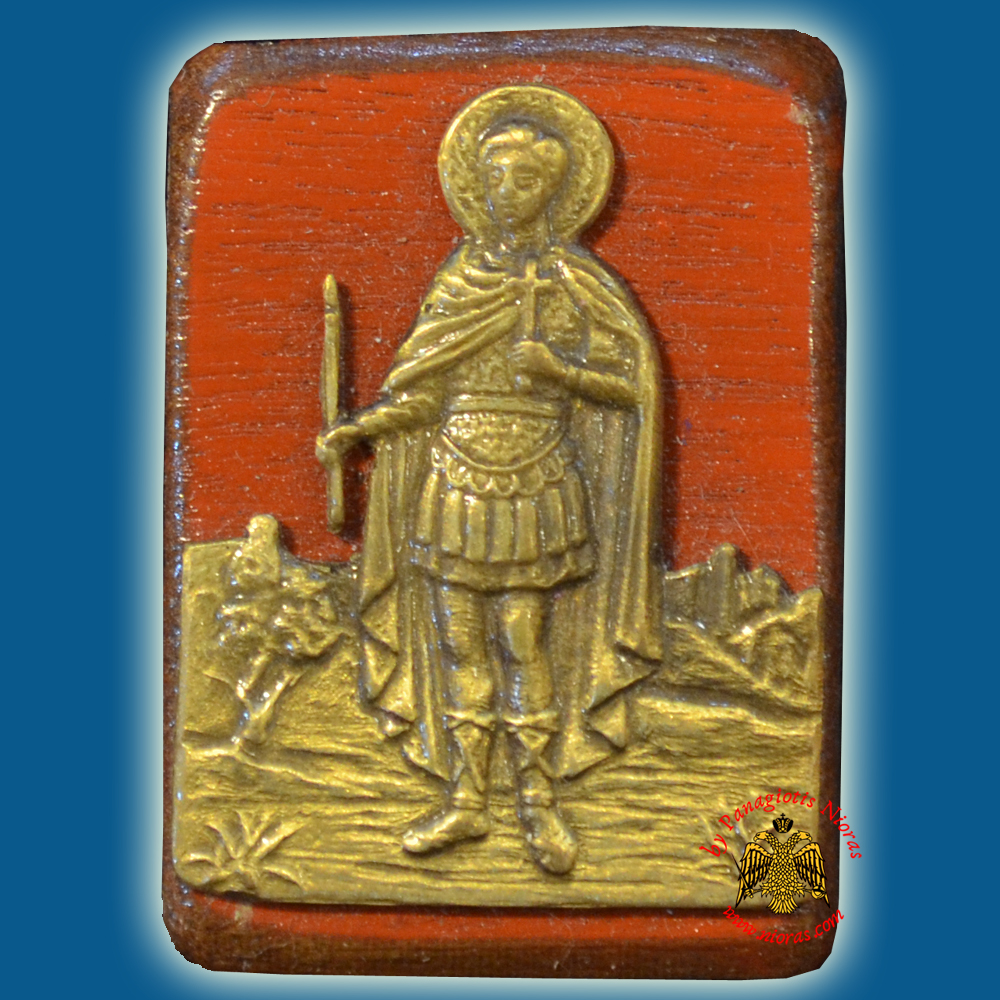 Wooden Orthodox Icon Saint Phanourios Mangetic or Hanging