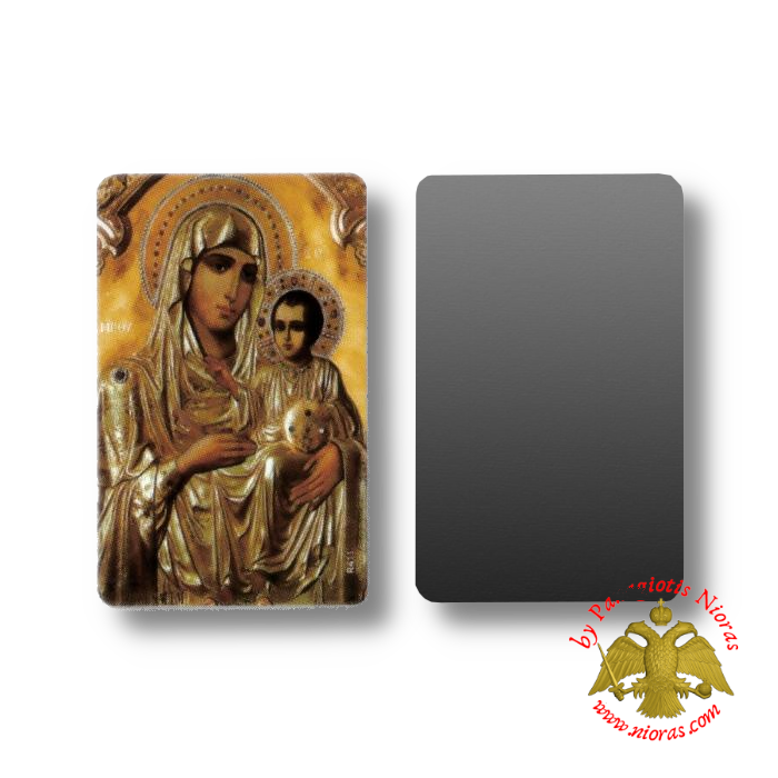 Orthodox Holy Virgin Mary Ierosolymitissa Paper Icon on Magnet Foil (set of 5pcs)