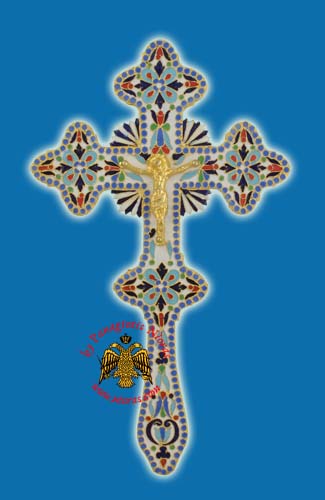 Blessing Cross Gold Plated with Enamel