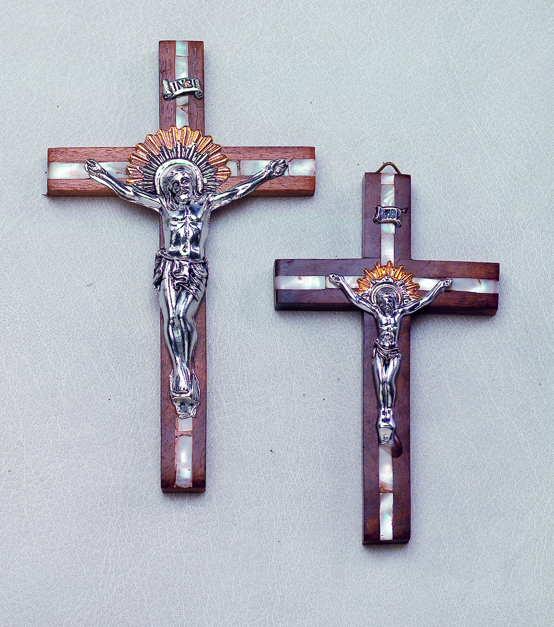 Wooden Cross Bone Profile with Christ Body